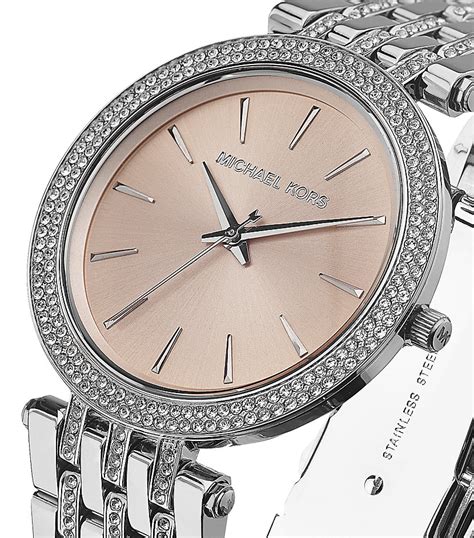 michael kors black silver|michael kors silver diamond watch.